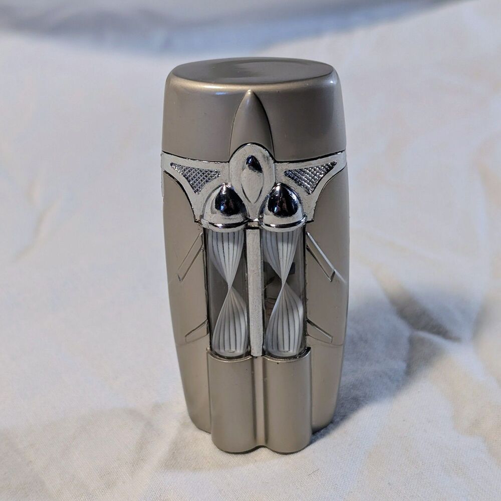 Vintage Spiral Jet Rocket Space Ship Missile Pocket Lighter
